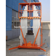 High quality Factory Two Mast Wholesale electric aluminum alloy telescopic man lift platform aerial working platform lift